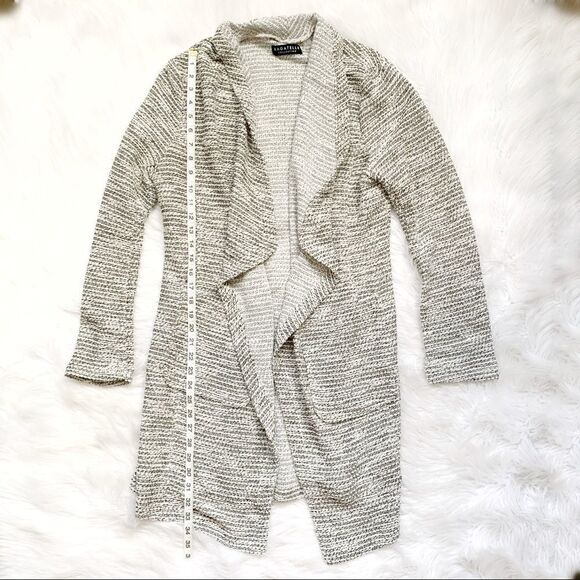 🆕 BAGATELLE Draped Front Woven Knit Cardigan! - Picture 3 of 7